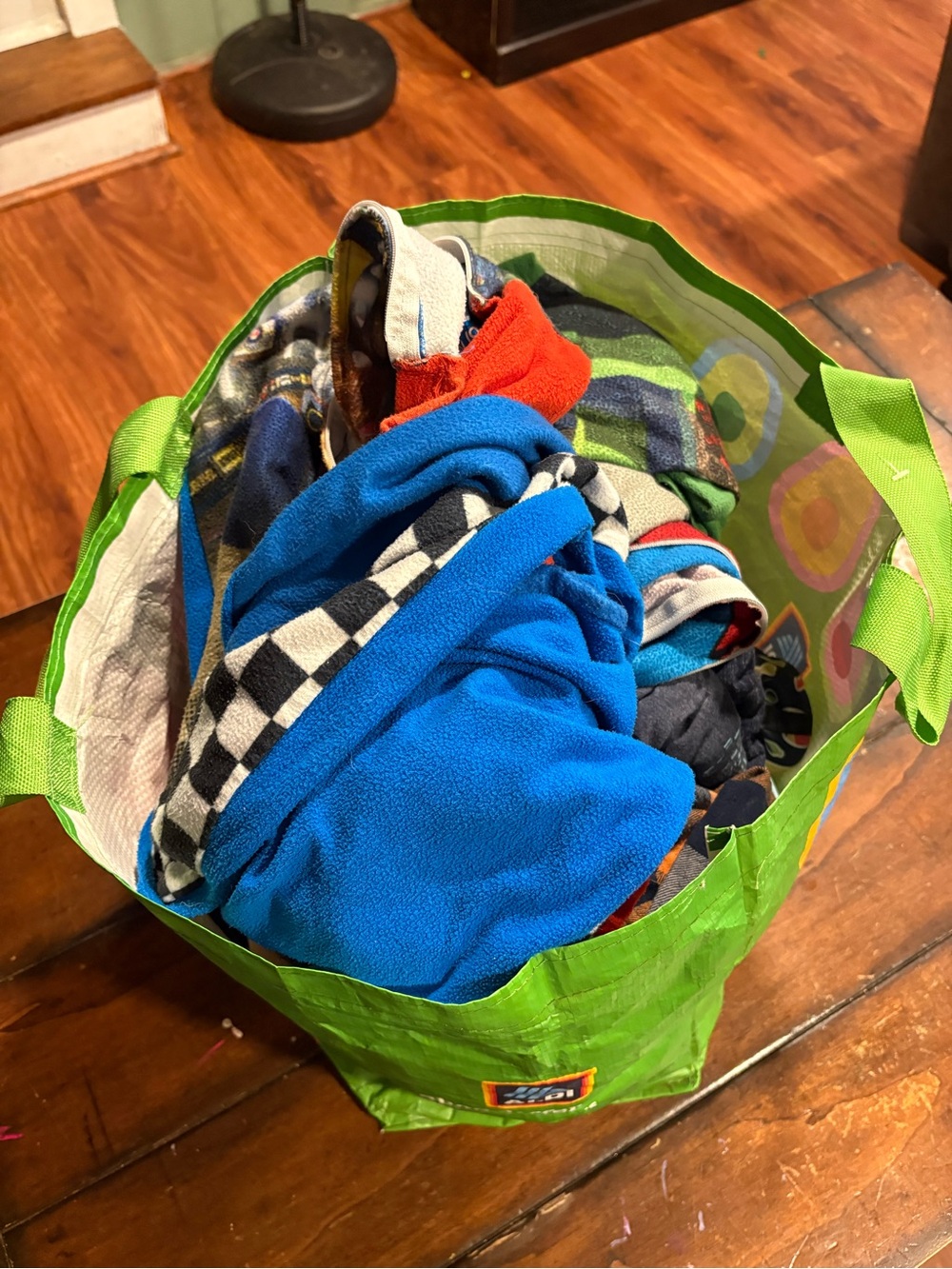 Bright Green Kids Tote Bag for Toys & Clothes